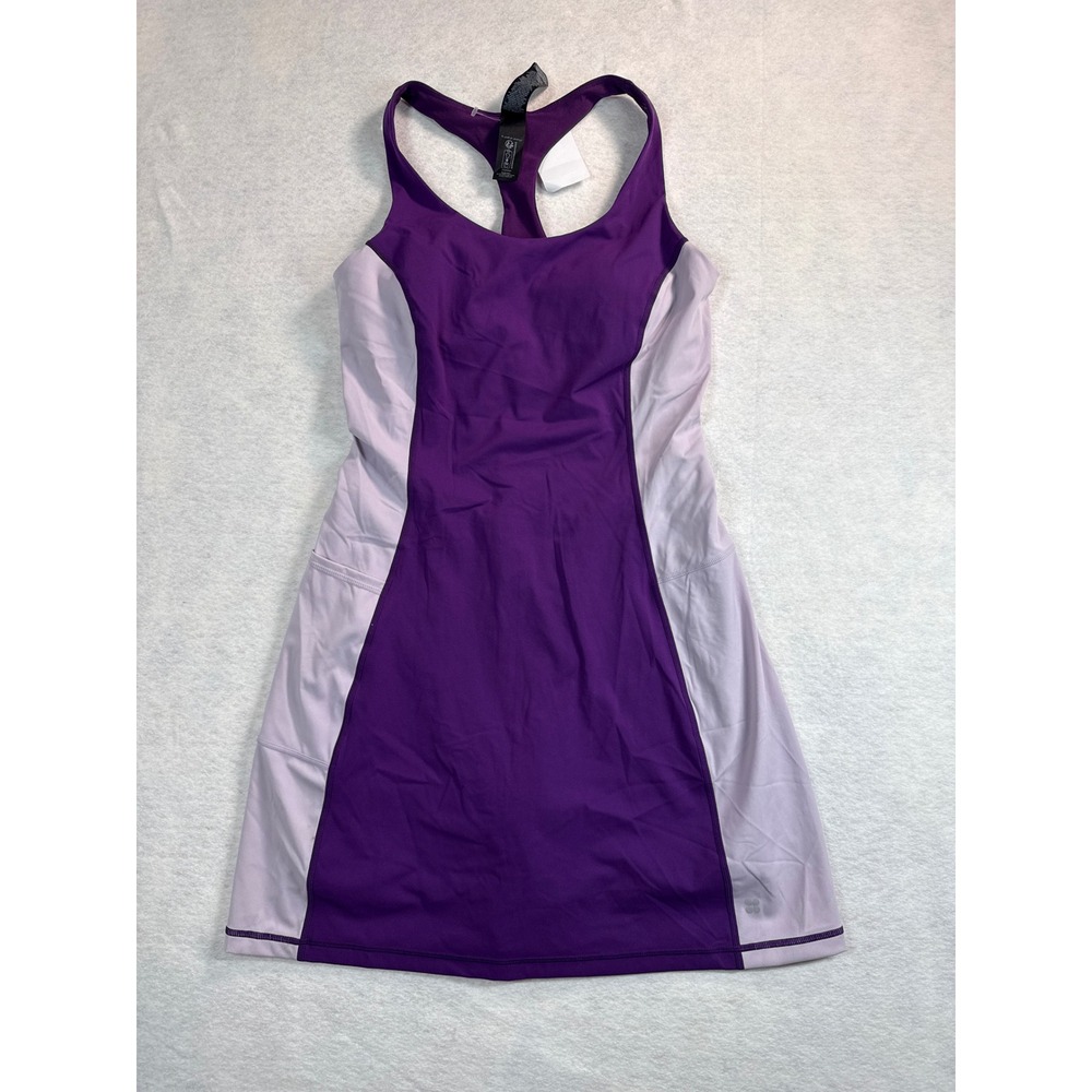 Sweaty Betty Swift Tennis Dress‎ Deep Purple Racerback Pockets SB5683C Size S